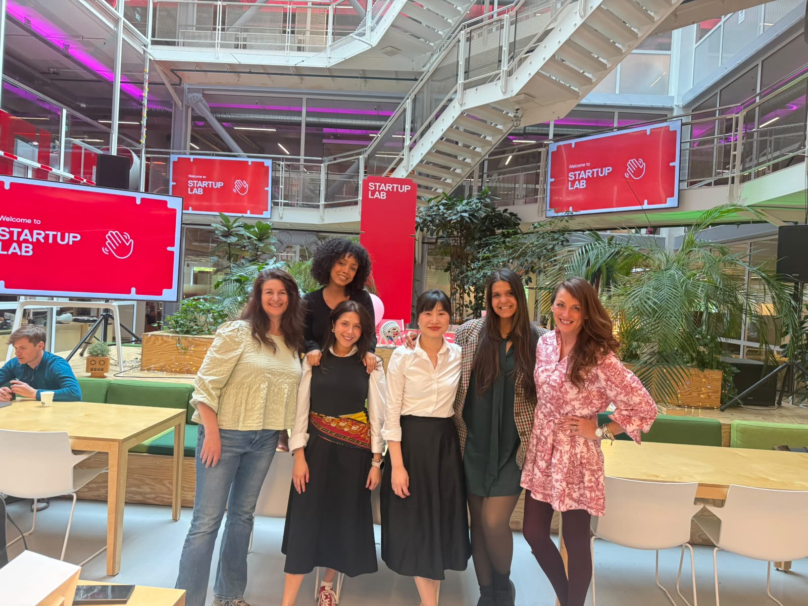 Gabriela with a circle of women leaders at Startup Lab